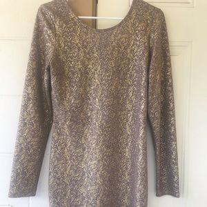 Gold Dress Long Sleeve
